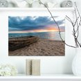 thumbnail image 1 of Design Art - Rusty Row Boat on Sand at Sunset, 1 of 4