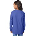 thumbnail image 6 of Hanes Kids' Garment Dyed Long Sleeve T-Shirt Deep Forte Blue XS, 6 of 8
