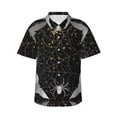 thumbnail image 1 of Balery Spiderweb Bats And A Spider Camisas hawaianas de manga corta para hombre, camisas playeras de corte holgado, camisas de vacaciones con botones,Small, 1 of 7