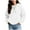 #197-White, variant on Ounisa Womens Hoodies Casual Long Sleeve Drawstring Waffle Pullover Tops Loose Hooded Sweatshirt with Pocket