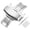 Silver, variant on Stainless Steel Deployment Clasp, Butterfly Folding Buckle with Spring Bars and Removal Tool for Leather Watch Band Black 12mm