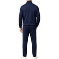 thumbnail image 3 of Tumotour Plus Size 2 Piece Sweatsuits for Men'S Color Block Stand Collar Full Zip Long Sleeve Jacket with Sweatpants Tracksuit Set Drawstring Elastic Waist Athletic Workout Running Sportswear Set, 3 of 9