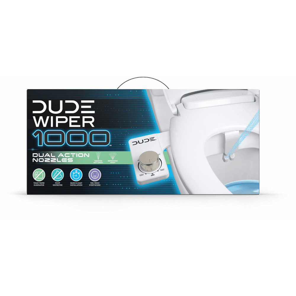 DUDE WIPER 1000™ Bidet Attachment, White