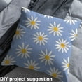 thumbnail image 2 of Manfei Cute Daisy Sewing & Crafting Fabric (3 Yards), White Floral Flower Home Decor Fabric by the Yard for Girls, Blue DIY Fabric, 2 of 6