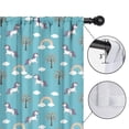 thumbnail image 4 of Blackout Kids Curtains,Blue Cartoon Unicorn Tree Rainbow Cloud Pattern Childrens Insulated Curtains Set Of 2,Bedroom Essentials,Toddler Room Decor 42"x84", 4 of 5