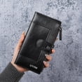 thumbnail image 6 of Women's Long Wallet - Fashion PU Leather Clutch with Multiple Card Slots, Phone Holder, and Zippered Coin Pocket, 6 of 10