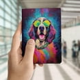 thumbnail image 4 of Hippie English Springer Spaniel Portrait oil painting Watercolor Tie-dye Vintage Travel Passport Wallet Springers Dog Lover Gifts PU Leather Passport Holder Cover - 00015, 4 of 5