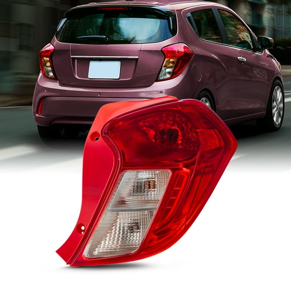 AKKON - Fits 2016-2022 Chevy Spark [Halogen Type] Red Clear Tail Light Passenger Right Side Replacement 16-22
