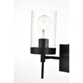 thumbnail image 5 of Living District Benny 2-Light Iron & Glass Bath Sconce in Black/Clear, 5 of 7