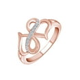 thumbnail image 2 of AFFY Round Shape White Natural Diamond Double Open Heart Ring In 10K Solid Gold-Ring Size-7.5, 2 of 2