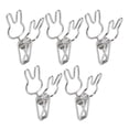 thumbnail image 3 of 100 clips para carpetas con forma de conejo de dibujos animados, clips de cola larga ahuecados de metal, abrazaderas de papel para documentos de oficina, color plateado, 3 of 5