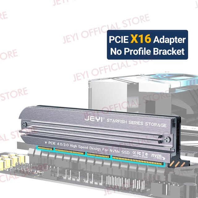 M.2 NVME to PCIe 4.0 3.0 Adapter With Aluminum SSD Heatsink, NVMe 64Gbps Gen4 PCIE x1 X4 X8 X16 Expansion Card for Desktop PCIE x16