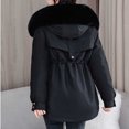 thumbnail image 6 of Christmas Gift Ofreoo Women's Winter Casual Loose Fashion Color Pocket Zippered Tops Reversible Long Cotton Coat Winter Coats for Women, 6 of 8