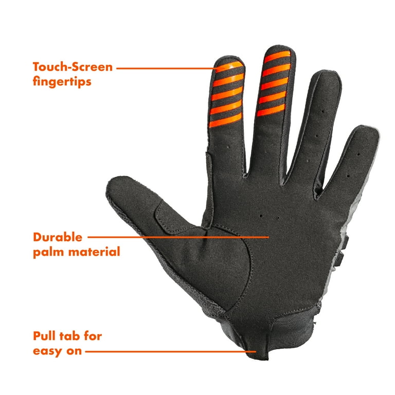 Ozark Trail Unisex Full-Finger Touchscreen Cycling Gloves, Small/Medium, Black, Adult, Size: One size Ozark Trail Unisex Full-Finger Touchscreen Cycling Gloves, Small/Medium, Black, Adult, Size: One size