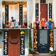 thumbnail image 5 of Luxtrada Halloween Decorations Outdoor,Halloween Front Door Welcome Signs Halloween Trick or Treat Banner,Halloween Porch Hanging Sign Decor Halloween Porch Banner Halloween Home Party Decor Supplies, 5 of 5