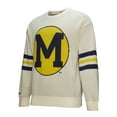 thumbnail image 2 of Men's Mitchell & Ness Cream Michigan Wolverines Retro Pullover Sweater, 2 of 7