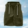 thumbnail image 6 of Xdegoge Fleece Vest Women Fuzzy Sleeveless Oversized Button Down Casual Vests Outerwear Travel Sherpa Jackets with Pockets, 6 of 6