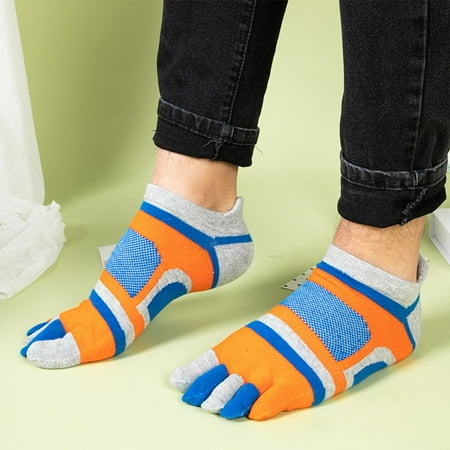 

1Pairs Men Five Finger Foe Socks Cotton Ankle Casual Sports Breathe Low Cut