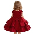 thumbnail image 6 of JAJAHO Flower Girl Satin Dress With Bow Design Sleeveless Mesh Layered Puffy Wedding Birthdary Gown 6M-3Y, 6 of 8