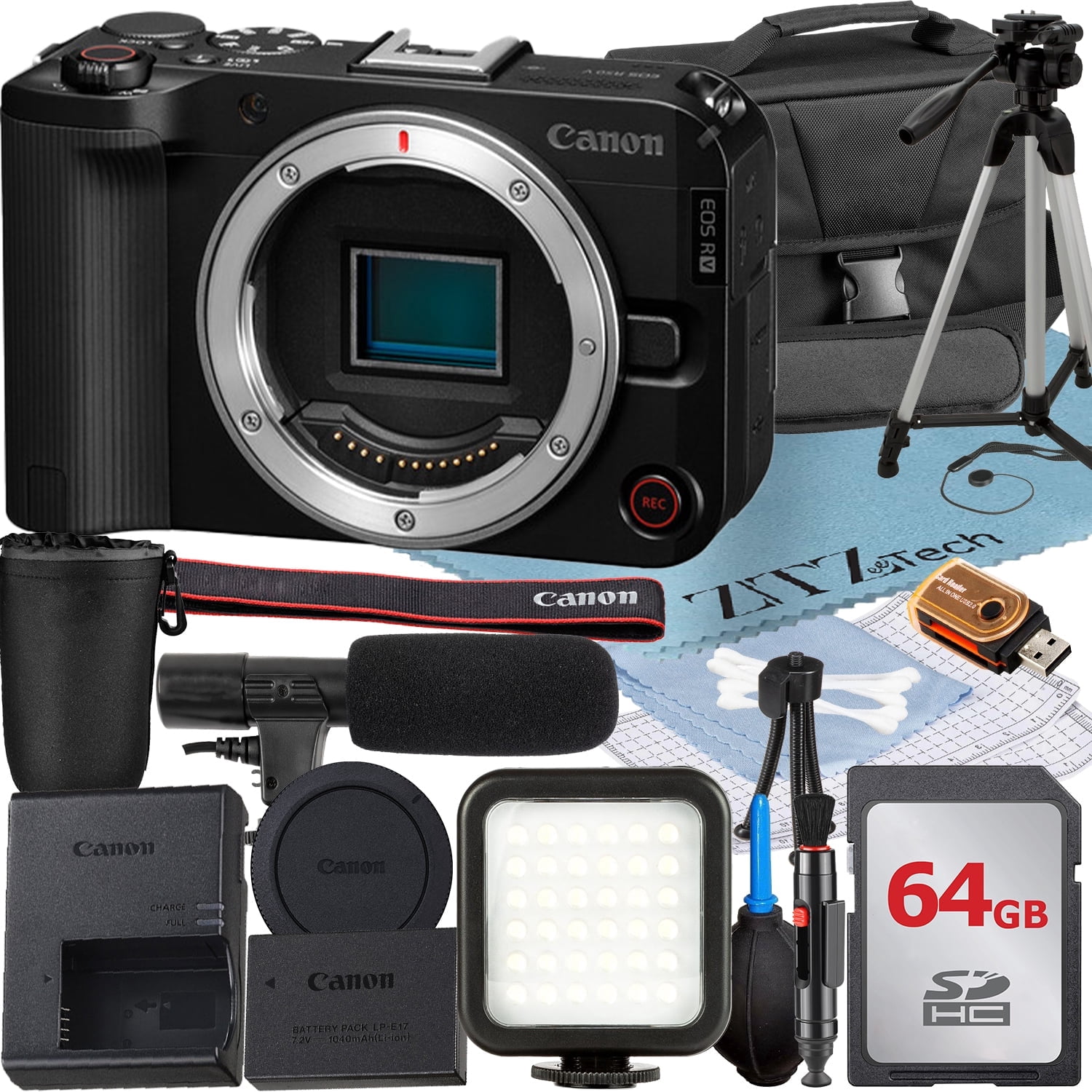 Canon EOS R50 Mirrorless Camera (Body) with 64GB Memory Card +