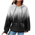 thumbnail image 2 of Women's Waffle Knit Hoodie,Womens Waffle Knit Hoodies Oversized Drawstring Long Sleeve Sweatshirts Pullover Soft Tie Dye Printed Fashion Clothes with Pockets, 2 of 6