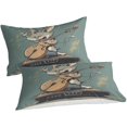 thumbnail image 1 of YingD Note Melody Bedding Set Double Size Duvet Cover Pillowcases Black White, 1 of 5