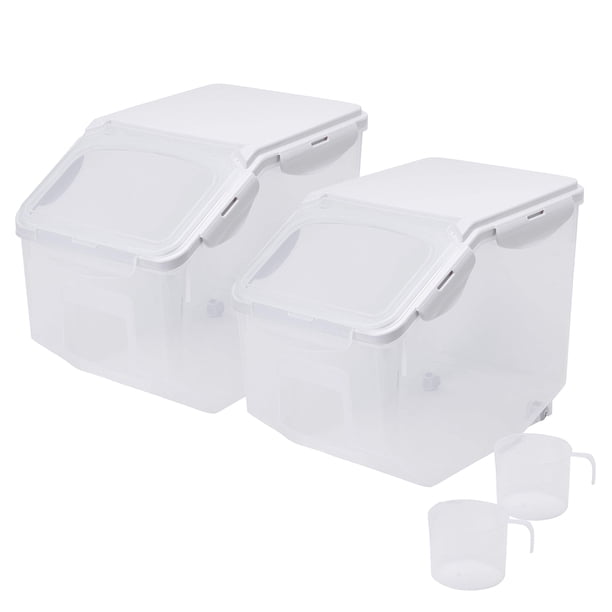 Recipiente de almacenamiento de alimentos HANAMYA, 20 kg, arroz sin BPA, 10 litros