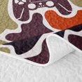 thumbnail image 5 of Manfei Farmhouse Camo Twin Quilt Set, Game Controller Twin Coverlet Set, Rust, 2-Piece, 1 Bedspread and 1 Pillowcase, 5 of 7