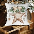 thumbnail image 2 of Christmas Pillowcase 18 in x 18 in – Polyester Holiday Decor for Indoor and Outdoor Use – Reusable Zippered Cover with Festive Tree, Wreath, or Bow Design, 2 of 6