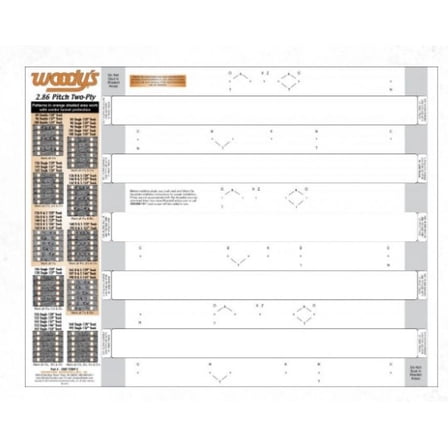 Woodys 286t-temp-2 Woodys Stud Template 2.86 Pitch Two Ply Tracks