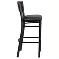 thumbnail image 2 of Flash Furniture Hercules 32" Upholstered Bar Stool in Walnut and Black, 2 of 4