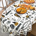 thumbnail image 1 of Nappe d'Halloween Toile d'Araignée Nappe pour Table Ronde Ovale Rectangulaire, Imperméable, Durable, Réutilisable Visage de Citrouille Nappe pour Décoration de Fête d'Halloween - 54x72 Pouces, 1 of 5