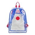 thumbnail image 2 of Eastsport Multi-Purpose Clear Backpack with Front Pocket, Adjustable Straps, Dynamic Blue/Poppy Red, 2 of 7