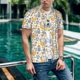 thumbnail image 6 of Lsque Funny Chicken Pattern Mens Polo Golf Shirts Funny Graphics Shorts Sleeve Button Shirts Baseball T-shirt-4X-Large, 6 of 7