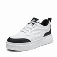 thumbnail image 5 of Men'S White Breathable Height-Increasing Platform Sneakers | Slip-Resistant Durable Lightweight Running Shoes, Student Campus Daily Outfit, Upper， Autumn New Fashion Versatile Sports Casual Shoes, 5 of 5