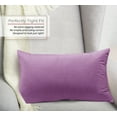 thumbnail image 2 of Nestl Velvet Throw Pillow Covers Solid Rectangle Soft Decorative Pillow Cover for Sofa, 12" x 20", Lavender Dream, Pack of 2, 2 of 8