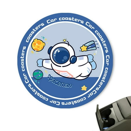 

Tohuu Auto Cup Coaster Astronaut Design Water Cup Pads Coasters Cute Auto Drinks Coasters With Anti Slip Cork Base for Vehicle Accessories sweetie
