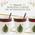 thumbnail image 6 of Spode Christmas Tree Mug & Spoon Set, 14 Oz Porcelain Mug for Coffee, Tea, Milk, Hot Cocoa - Festive Gift Box - Dishwasher & Microwave Safe - Holiday Collection Design for Gifting (Tartan), 6 of 7