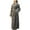 Dark Gray, variant on VANLOFE Unisex Warm Pajamas Household Clothes Solid Bathrobe Lengthened Night-robe Woman's Nightgown Casual Robes Beige Robes Sleepwear for Woman XL