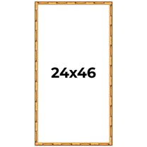 24x46 Frame Gold Bamboo Solid Wood Picture Frame | 1 Inch Moulding Width | Interior Frame Depth