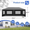 thumbnail image 4 of 10x20FT Pop Up Canopy Tent with 6 Removable Sidewalls, Heavy Duty Waterproof Party Tent with 2 Doors & 4 Windows, Outdoor Easy Up Gazebo for Wedding, Event & Patio, Black, 4 of 8