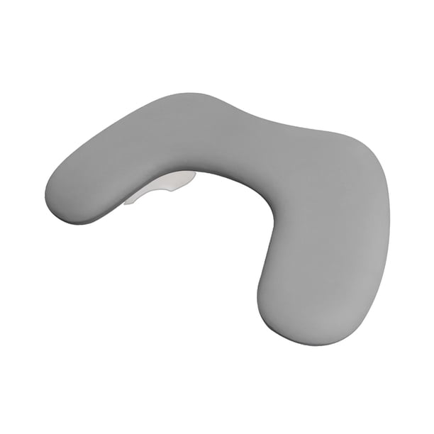 Reposamanos para manicura y pedicura, reposamanos suave de piel sintética para salón de uñas. gris