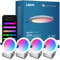 thumbnail image 1 of Lepro R2 AI Éclairage Encastré Intelligent LED 6 Pouces, RGB+froid/blanc Chaud Contrôle par Application, Compatible Alexa & Google, 12W 1050LM Mince Sans Candélabre, 1 of 9