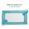 thumbnail image 3 of Ntbay 2 Pack Quilted Toddler Waterproof Fitted Sheets, Ultra Soft Breathable Crib Mattress Protectors with Deep Pocket, 24" x 38", Aqua Blue, 3 of 5