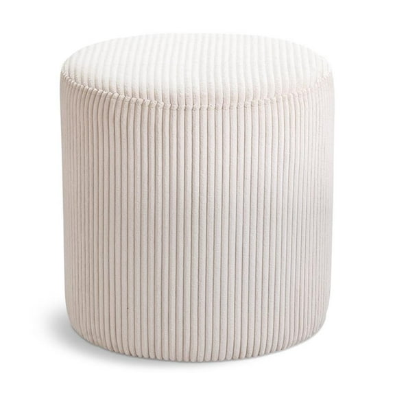 Pemberly Row Modern / Contemporary Soft Microsuede Fabric Beige Ottoman / Stool
