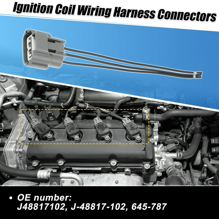4pcs Ignition Coil Connectors Plug Wiring Harness Pigtail