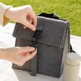 thumbnail image 6 of Insulated Lunch Bag | Lunch Bag with Shoulder Strap | Leak Proof Insulated Cooler Bag for Work Travel, Gray Reusable Lunch Bag for Women Men, 6 of 6
