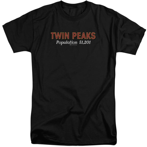 Twin Peaks - Population - Adult Unisex Short Sleeve T-Shirt - Black