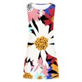 thumbnail image 4 of Robes d'Été Robe Femmes Décontractée Été en Vrac Imprimé Floral Réservoir Robe Creuse Plage Robe Sans Manches Rose XXL, 4 of 5