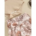 thumbnail image 6 of Newborn Baby Girl Daddy Clothes Set Daddy's Girl Ribbed Short Sleeve Romper Floral Shorts 3Pcs Summer Outfits, 6 of 7